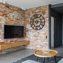 Wallity Reloj de Pared Decorativo de Metal Circle Negro 50x50cm Diseño Elegante Moderno
